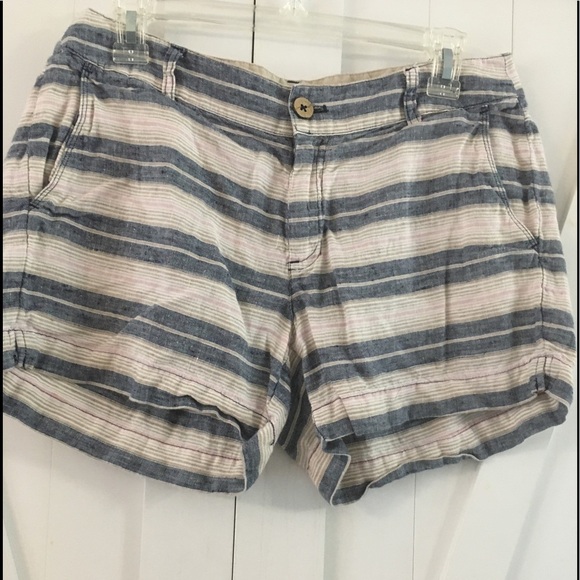 Saint Tropez West, Striped linen/cotton shorts. Size US 6 - Picture 1 of 10